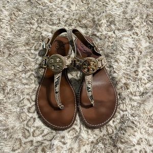 Tory Burch snake print sandals